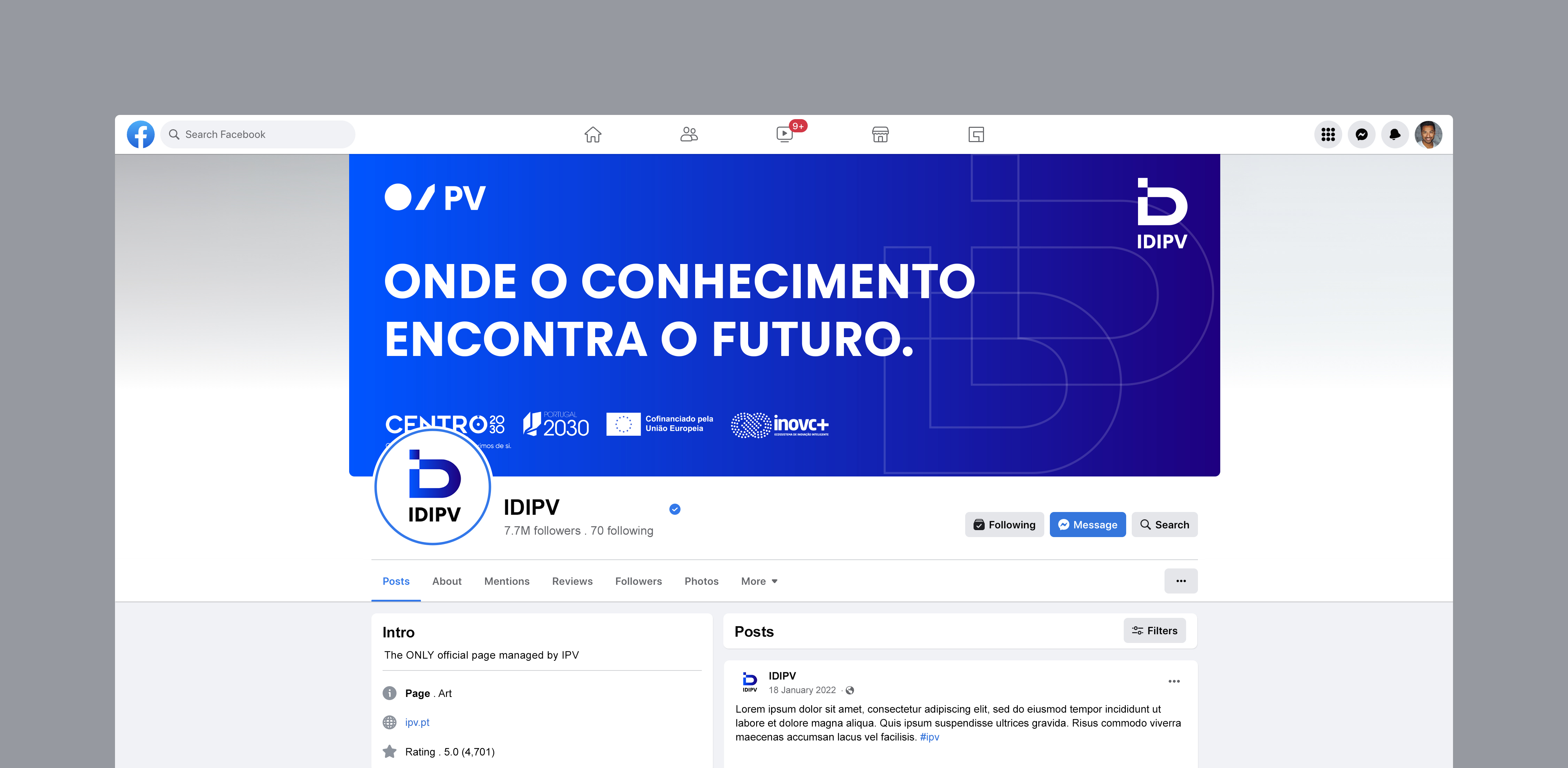 Facebook Cover e Mockup
